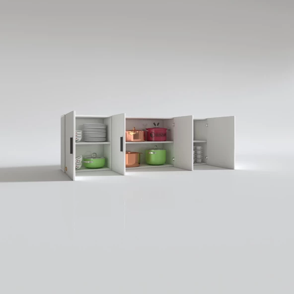 Kenzlife hazır mutfak silvanus byz 060*180*22 mutfak banyo dolabı kapaklı raflı - Resim 3