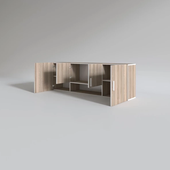 Kenzlife hazır mutfak packey crd 060*180*22 mutfak banyo dolabı kapaklı raflı - Resim 2