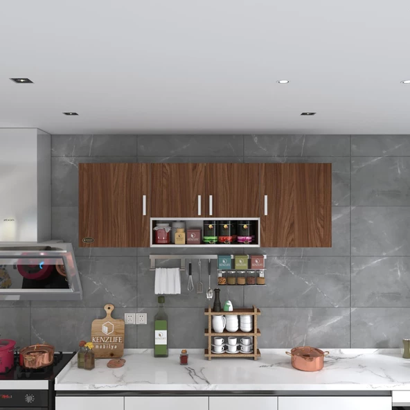 Kenzlife hazır mutfak packey cvz 060*180*22 mutfak banyo dolabı kapaklı raflı - Resim 4