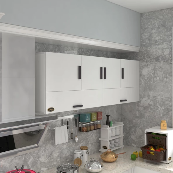 Kenzlife hazır mutfak perenna byz 060*180*22 mutfak banyo dolabı kapaklı raflı