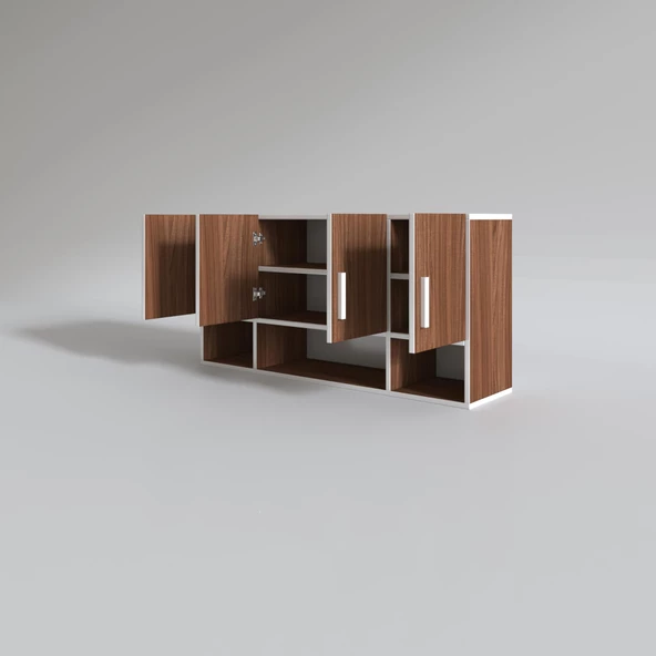 Kenzlife hazır mutfak severus cvz 060*120*22 mutfak banyo dolabı kapaklı raflı - Resim 2