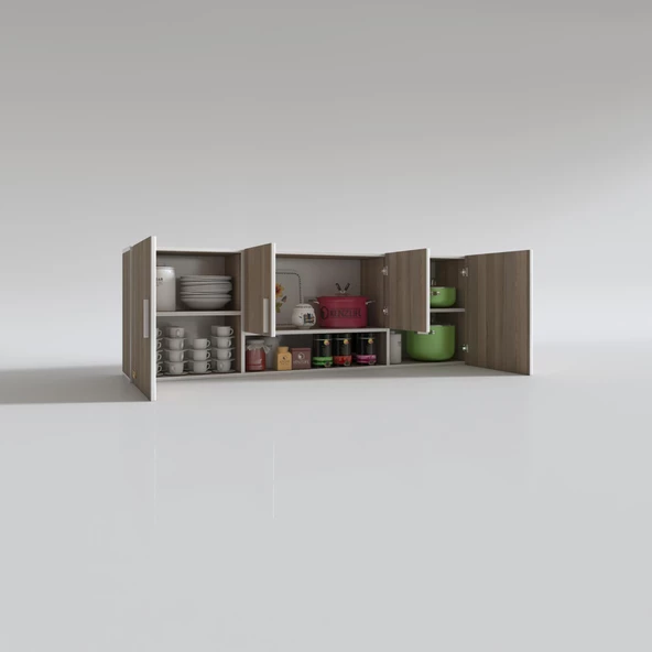 Kenzlife hazır mutfak packey crd 060*180*22 mutfak banyo dolabı kapaklı raflı - Resim 3