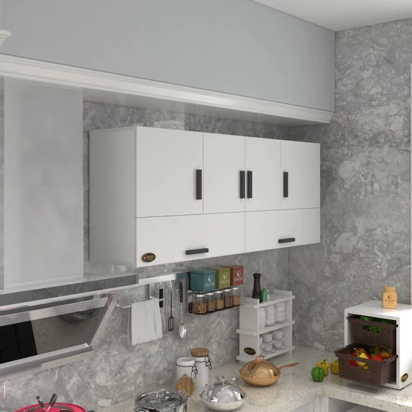 Kenzlife hazır mutfak general byz 060*150*22 mutfak banyo dolabı kapaklı raflı