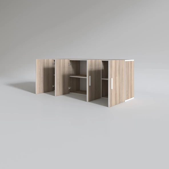 Kenzlife hazır mutfak marina crd 060*150*22 mutfak banyo dolabı kapaklı raflı - Resim 3