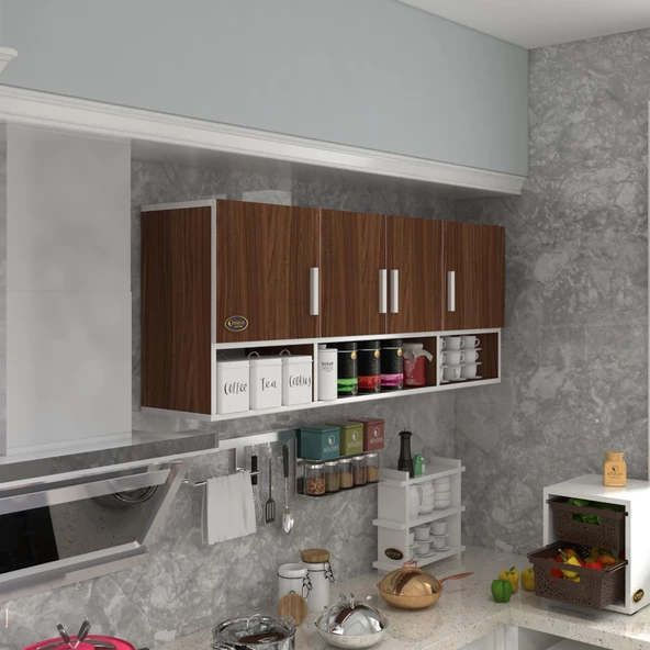 Kenzlife hazır mutfak konsta cvz 060*150*22 mutfak banyo dolabı kapaklı raflı ürün görseli 1