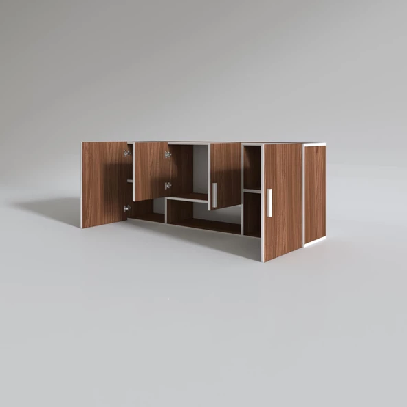 Kenzlife hazır mutfak floro22 cvz 060*150*22 mutfak banyo dolabı kapaklı raflı - Resim 2