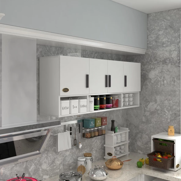 Kenzlife hazır mutfak konsta byz 060*150*22 mutfak banyo dolabı kapaklı raflı