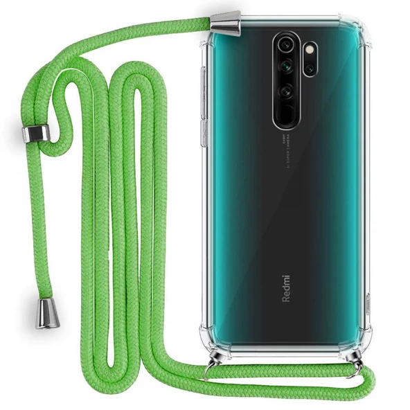 Xiaomi Redmi Note 8 Pro Boyun Askılı Şeffaf Tank Kılıf