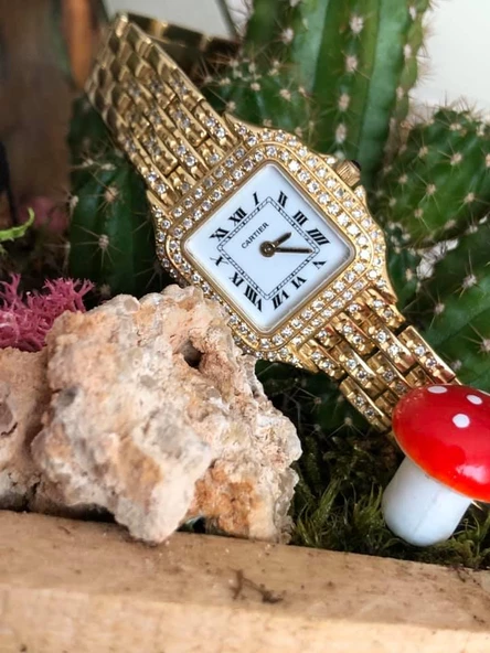Cartier Panthere Lady Pırlantalı 18K Altın Kadın Saati 22 mm