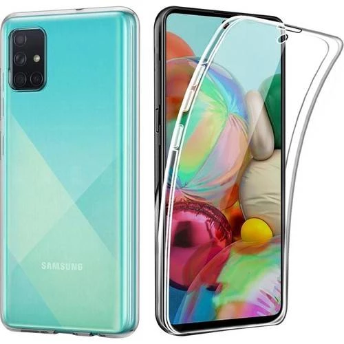 Samsung Galaxy A71 Çift Taraflı Silikon Kılıf Şeffaf