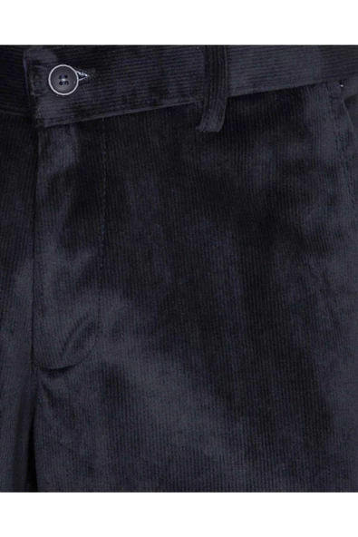 Siyah Erkek Kadife Pantolon - 2