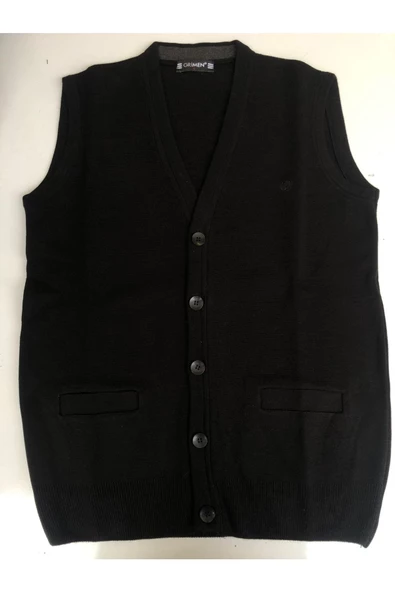 GRİMEN DÜĞMELİ ÇELİK ÖRME CASUAL RAHAT KALIP DÜĞMELİ YELEK - 7
