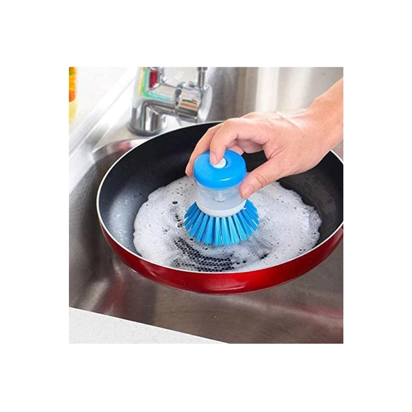 Sıvı Sabun Deterjan Hazneli Bulaşık Temizlik Fırçası - Resim 3