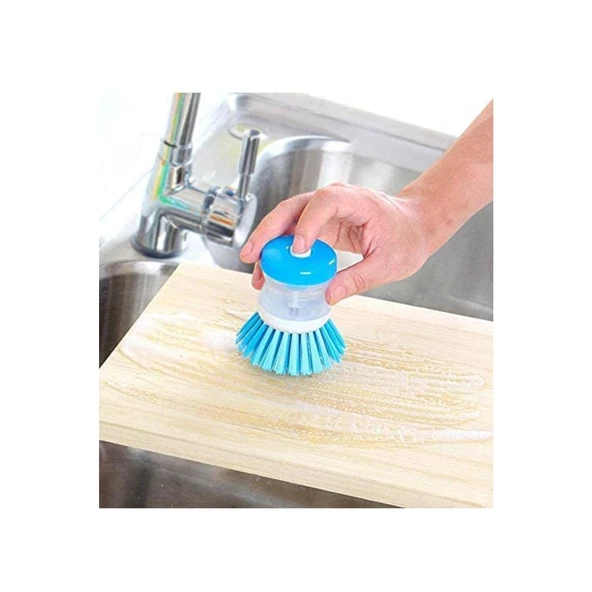 Sıvı Sabun Deterjan Hazneli Bulaşık Temizlik Fırçası - Resim 2