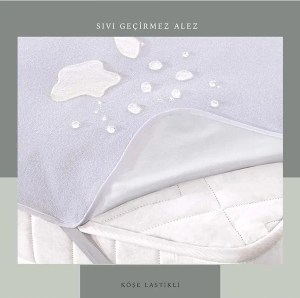 Polo Life 4 Köşe Lastikli Sıvı Geçirmez Micro Çift Kişilik Alez (160x200) - 2