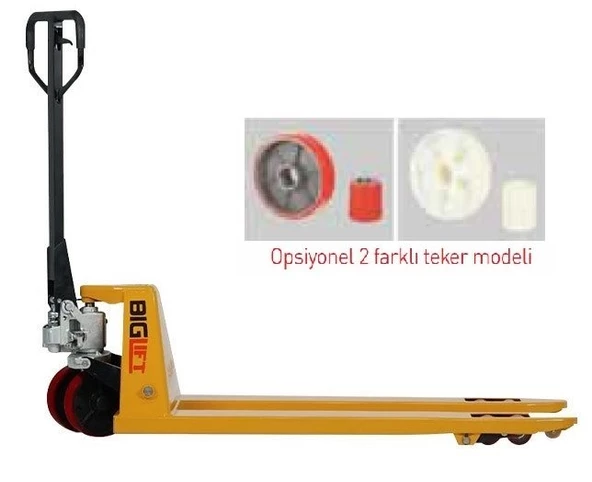 Biglift RM ACE 25 Beyaz Teker 2.5 Ton Transpalet