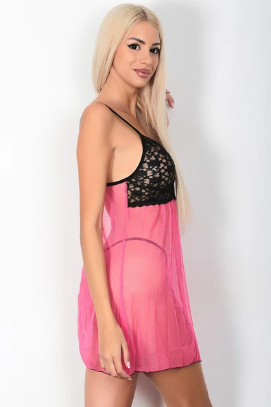 Phevos Dantel Detaylı 2'li Gecelik Takımı-19504 - 8