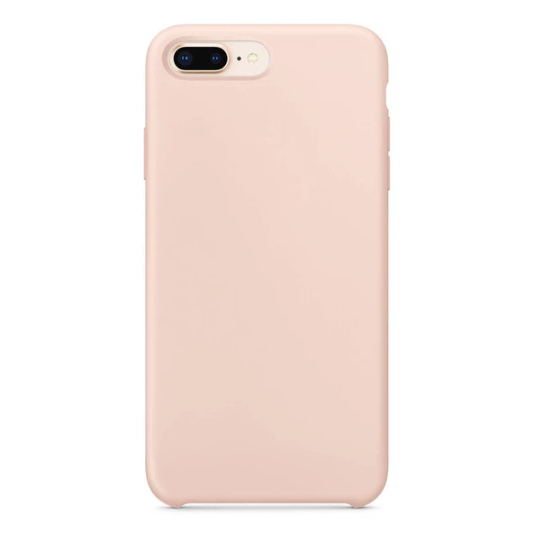 Apple iPhone 7 Plus Altı Açık Liquit Lansman Silikon Toz Pembe - 2