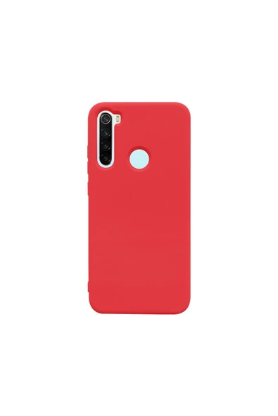 Xiaomi Redmi Note 8 İçi Kadife Silikon Kılıf Kırmızı