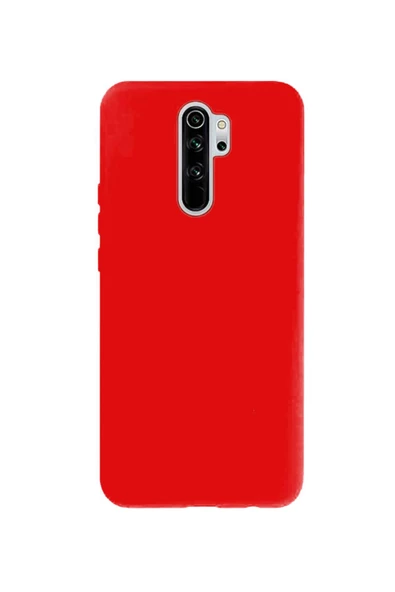 Xiaomi Redmi Note 8 Pro İçi Kadife Silikon Kılıf Kırmızı