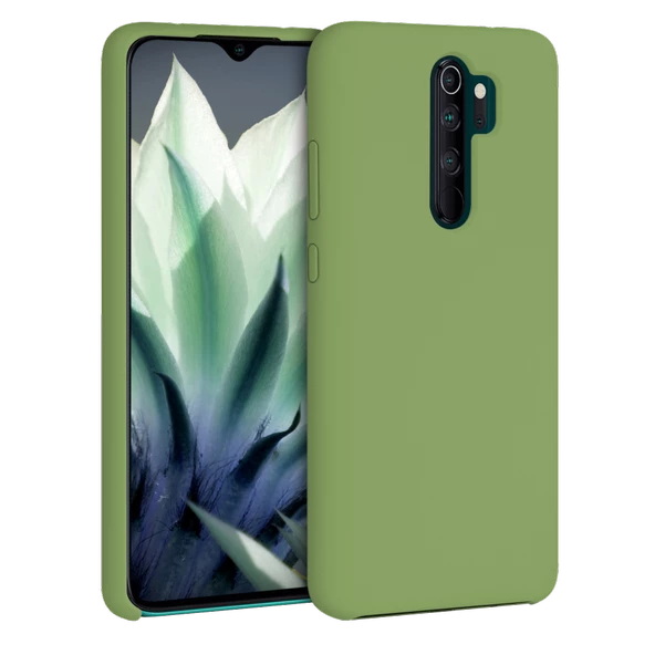 Xiaomi Redmi Note 8 Pro İnce Mat Silikon Kılıf Yeşil