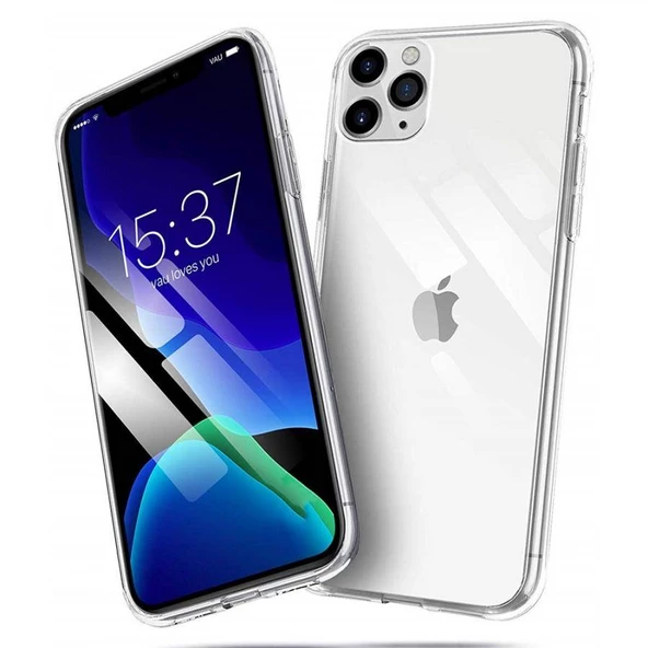 Apple iPhone 11 Pro Max Ultra İnce Silikon Kılıf Şeffaf