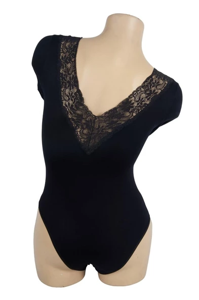 LADON VİSKON PENYE UZUN KOL DANTEL AGRAFLI BODY 204 - 3