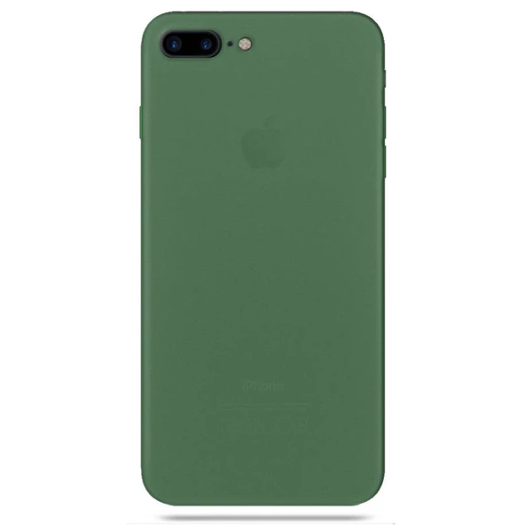 Apple iPhone 8 Plus Transparent Slim Case Yeşil