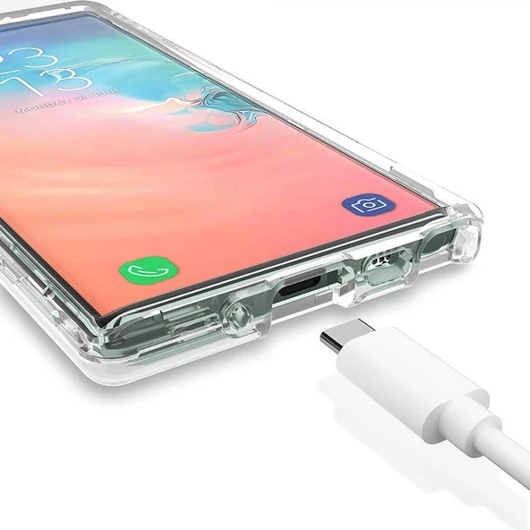 Samsung  Note 10 Plus Çift Taraflı Silikon Kılıf Şeffaf - 4