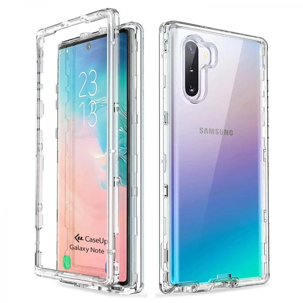 Samsung Galaxy Note 10 Çift Taraflı Silikon Kılıf Şeffaf