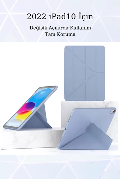 Apple iPad 10.9 inç Wi-Fi 64 GB 10. Nesil Uyumlu Kalem Bölmeli Tablet Kılıfı - 3