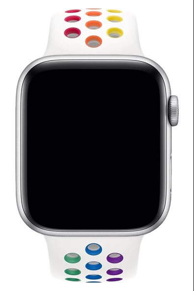 Apple Watch Series 5 40 MM Fileli Kordon Beyaz-Renkli - 3