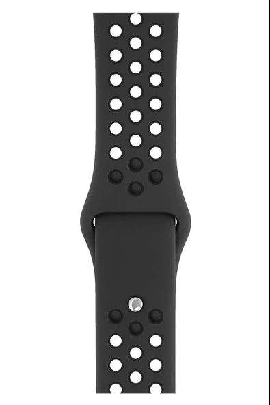 Apple Watch Series 5 44 MM Fileli Kordon Siyah-Siyah