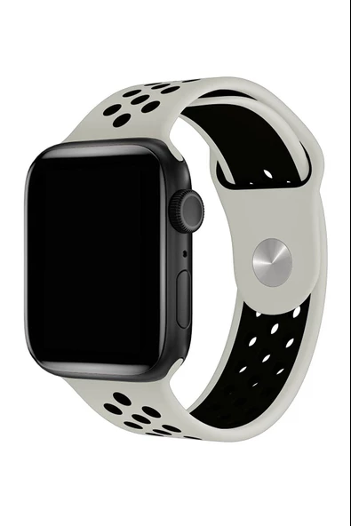 Apple Watch Series SE 40 MM Fileli Kordon Gri-Siyah - Resim 3