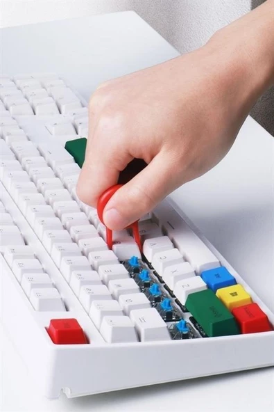 BUFFER® Çok Amaçlı Kırmızı Hassas Fırça Başlıklı  Bilgisayar Laptop Temizleme Fırçası - Resim 10