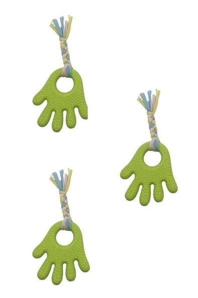 BUFFER® Handrope El Şekilli Plastik El Uzantılı Oyun Halatı 2 Kişilik Köpek Oyuncağı İnteraktif - 6