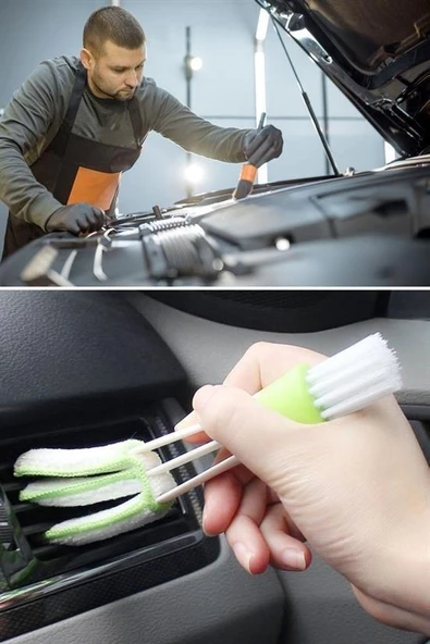 BUFFER® Yumuşak Kıllı İç Ve Dış Temizlik İçin 5+1 Detaylı Araç Oto Temizlik Bakım Fırça Seti - 10