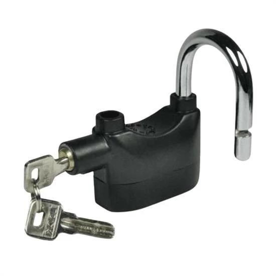 BUFFER® Desibel Siyah Alarmlı Çok Fonksiyonlu Ekstra Güvenlikli Kare Asma Dolap Kilidi - 5