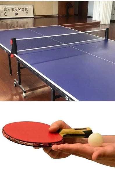 BUFFER® Masa Tenisi Spor ve Eğitim Seti Tüm Masalara Uyumlu Portatif File ve Ping Pong Ekipmanları - 10