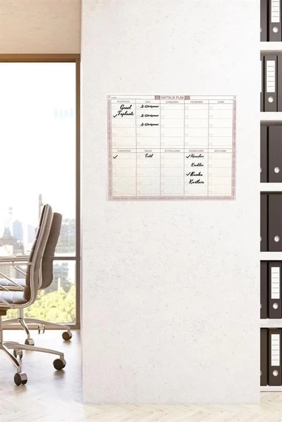 BUFFER® Şeffaf Kendiliğinden Yapışkanlı Kalemli Haftalık Planlayıcı 40cm-50cm - 5