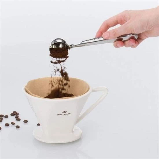 BUFFER® Mandallı Kahve Ölçü Kaşığı Silver Çok Fonksiyonlu Paslanmaz Çelik Kaşık - 6