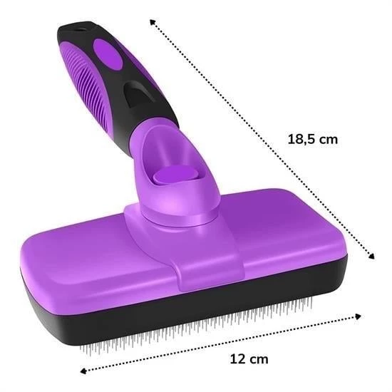 BUFFER®  Otomatik Temizlenebilen Tuşlu Pratik Kedi Köpek Tüy Toplama Fırçası - 8
