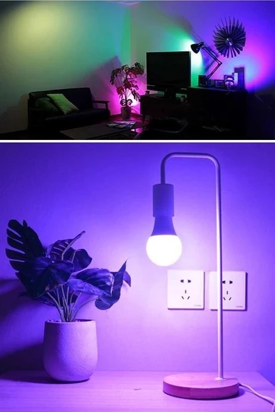 BUFFER® 9w Uzaktan Kumandalı 15 Farklı Renk Seçenekli Led Ampul - 6