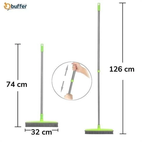 BUFFER® Kauçuk Uçlu Teleskopik Saplı Uzayabilen Temizlik Fırçası - Resim 6