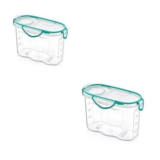 BUFFER® Kilitli Kapaklı Contalı Hava,Su Sıvı Geçirmez 1,2 Litre Erzak Saklama Kabı-SA580 - 9