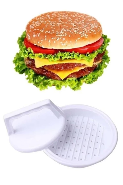 BUFFER®  Hamburger Ve Köfte Şekillendirici Köfte Kalıbı Pratik Burger Pres Aparatı - 5