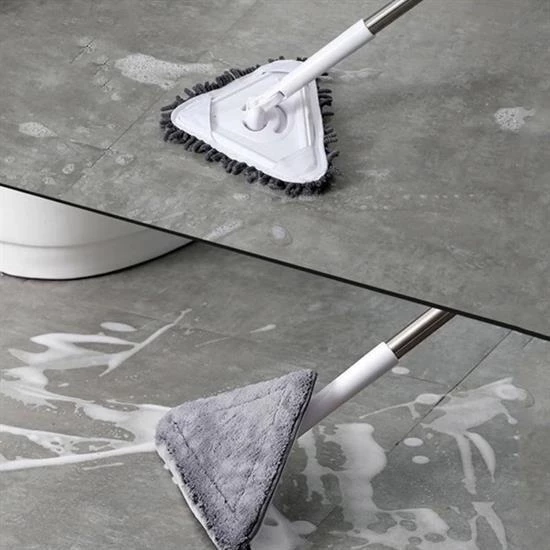 BUFFER® Teleskopik Saplı 150 cm Üçgen Mop Cam Duvar Tavan Fayans Parke Temizleyici Mop - Resim 2