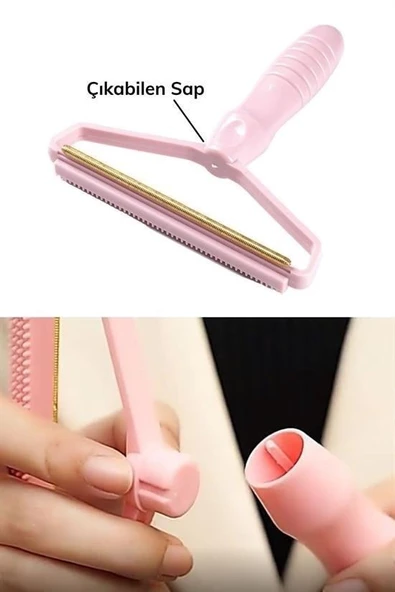 BUFFER® Çift Taraflı Elbise Kazak Plastik Kumaş Tüy Alma ve Tiftik Temizleyici Toplayıcı Taşınabilir - 4