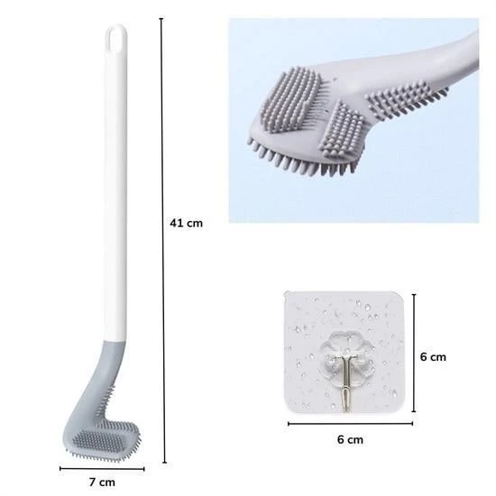 BUFFER® Golf Tasarımlı Silikon WC Klozet Mutfak Temizlik Fırçası Kanca Hediyeli - 7
