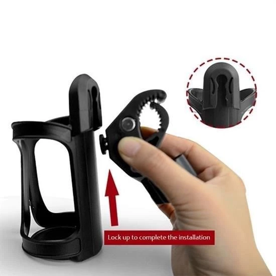 BUFFER® Bebek Arabası Bisiklet Uyumlu Ayarlanabilir Şişe Biberon ve Suluk Tutucu - 3